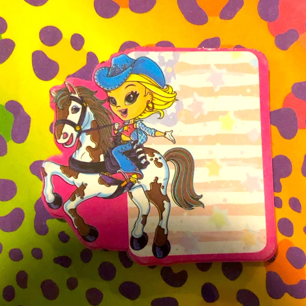 Lisa Frank cowgirl mini notepad